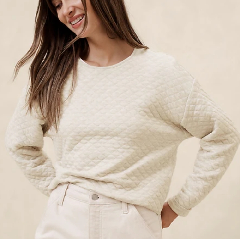 Banana Republic Quilted Sweatshirt
